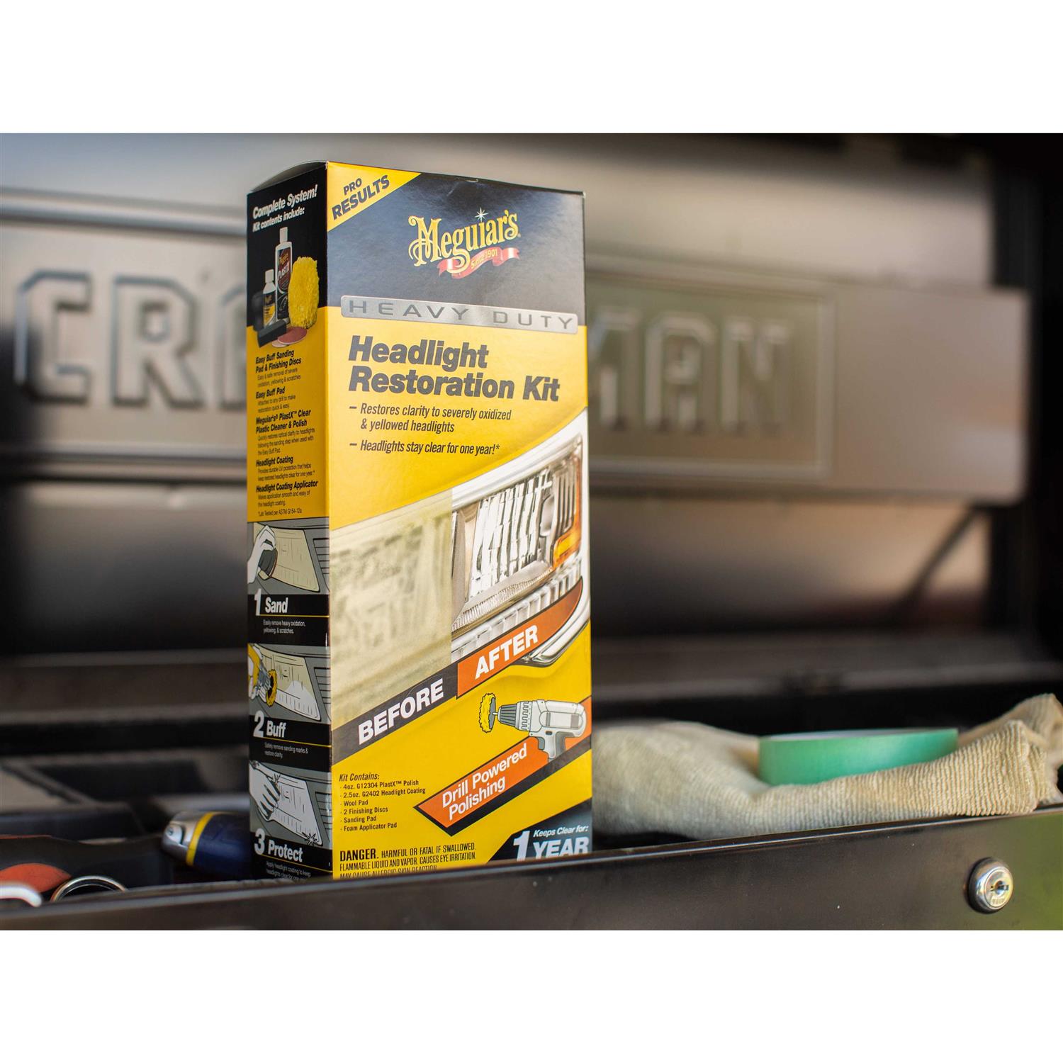 Meguiars Heavy Duty Headlight Restoration Kit - Tools & Hardwares ...